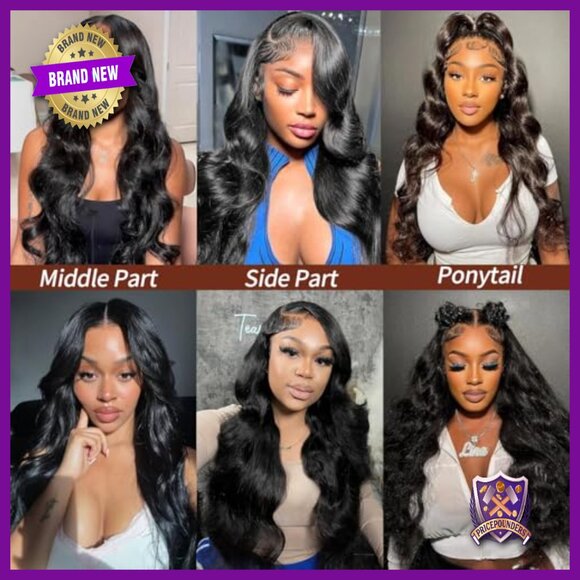 26 Inch Body Wave Lace Front Wig 200% Density Human Hair Pre Plucked main image 6
